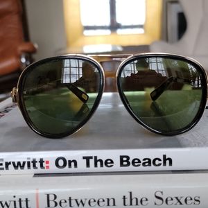 MARC JACOBS Dark Green/Black/Gold Aviator Sunglasses Made in Italy